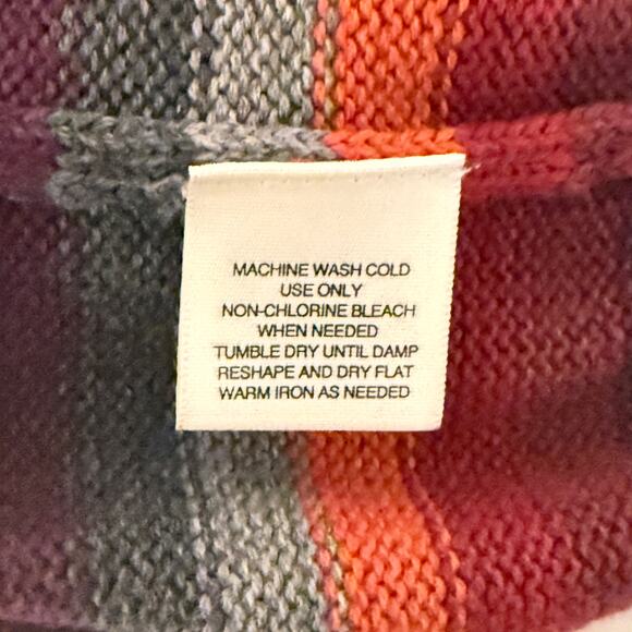 St. John's Bay Classic Striped Cotton Crewneck Sweater Size M Normcore Fall New - Picture 6 of 7